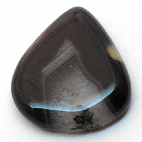 Kabošon černý onyx kapka 30mm REZERVACE — foto 1