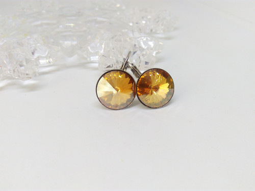 Náušnice NEREZ OCEL-Golden Shadow 12mm — foto 1