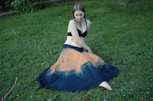 Ačková batikovaná sukně — foto 1