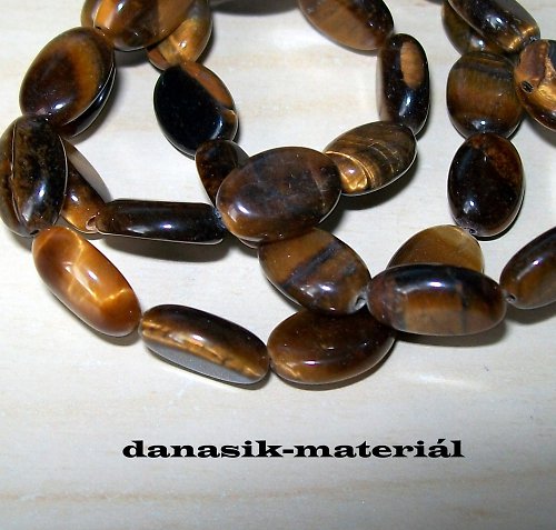 TYGŘÍ OKO - PLACIČKY 12x8mm — foto 1