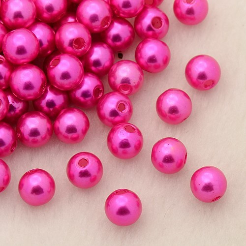 Korálky voskovky pr.5mm (10g) - neon růžová