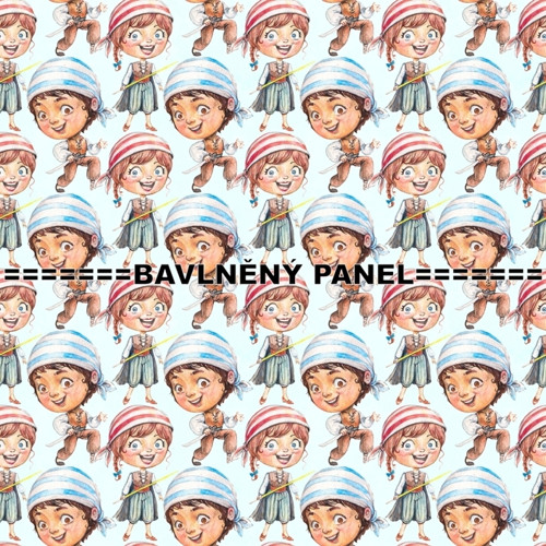 Bavlněná látka - panel 25 x 25 cm