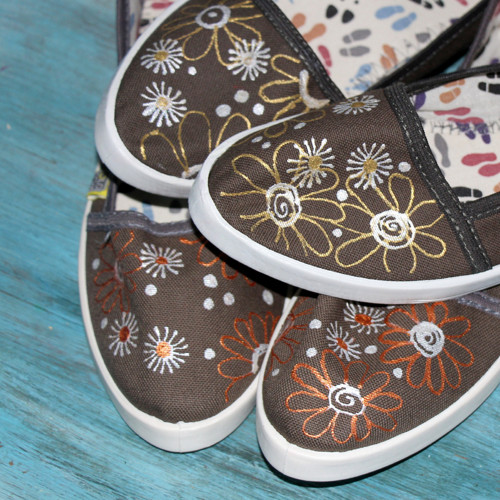 Malované botky elegantní - šedá- vel.35-40