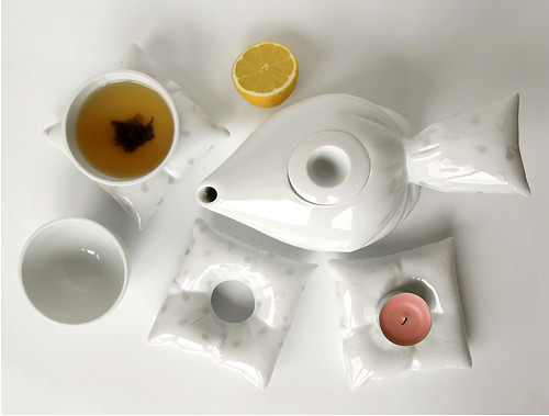 "Peřinkový čaj pro dva" porcelánová souprava — foto 1