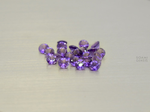 Ametyst 3 mm kulatý přírodní broušený