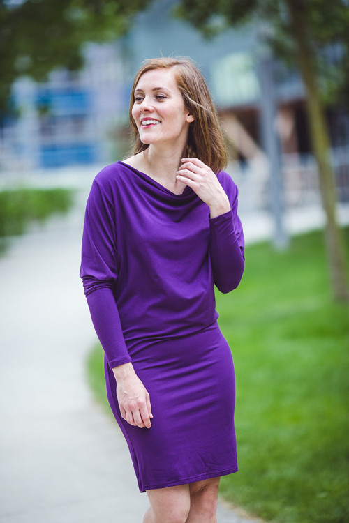 ROSMARINA II dress deep purple SLEVA DOPRODEJ
