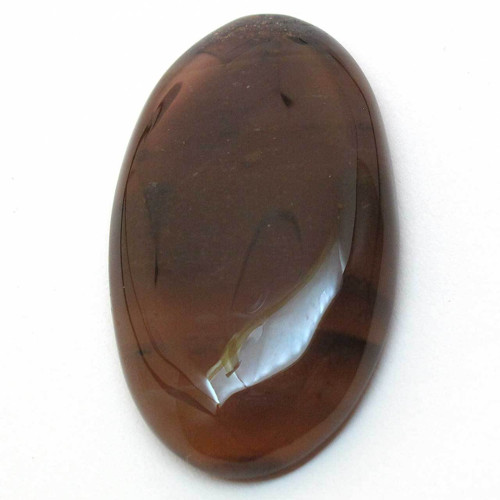 Kabošon medový dendritický achát ovál 43mm