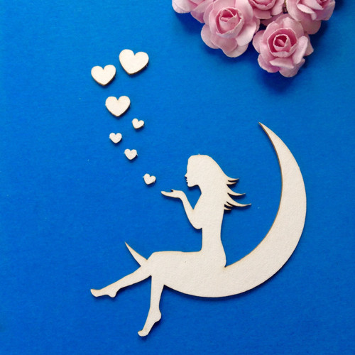 Dekorace 6,5 x 6,2 cm ,chipboard (CHD 2)