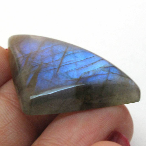Kabošon modrý labradorit geometrický 34mm — foto 1