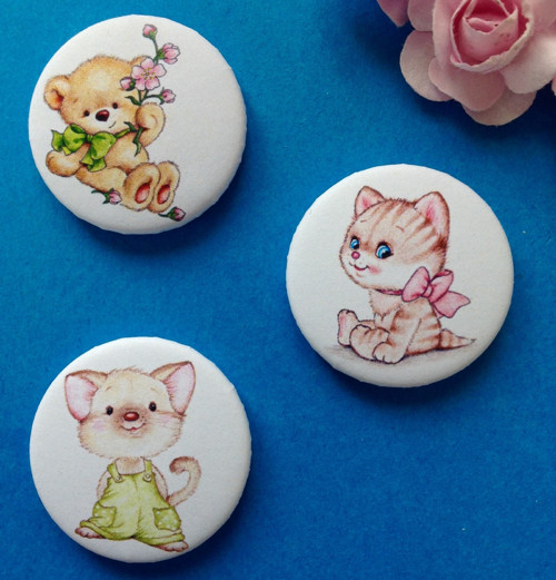 Dekorace 3 ks ,buttonky — foto 1