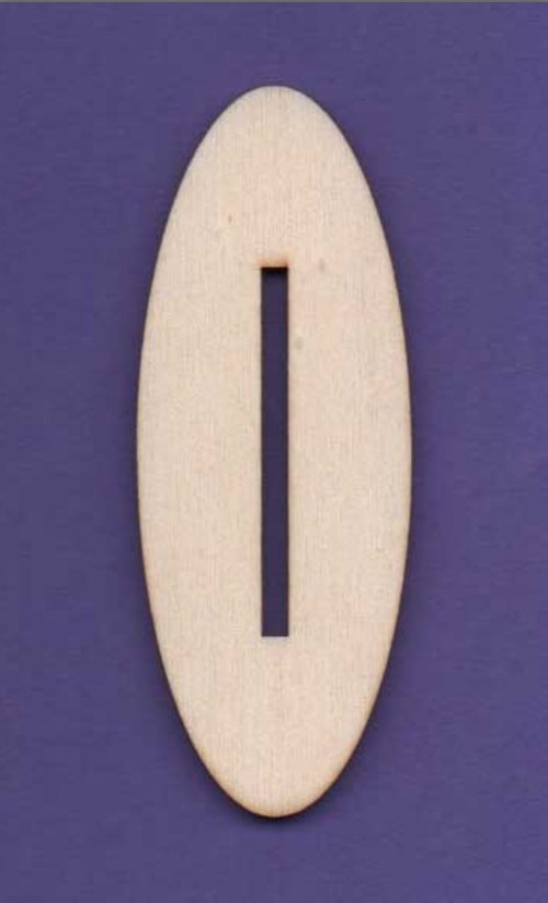 Dřevěný výřez, podstavec, 8x3 cm, ovál — foto 1