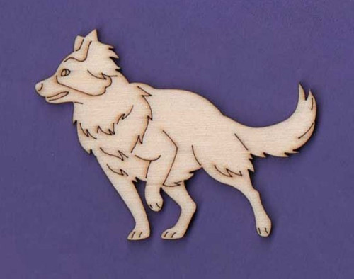 Dřevěný výřez, ovčák, 7,3 x 5,6 cm