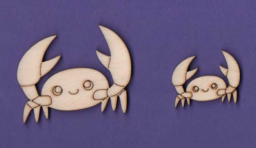 Dřevěný výřez, moře, krab, VÝBĚR velikosti