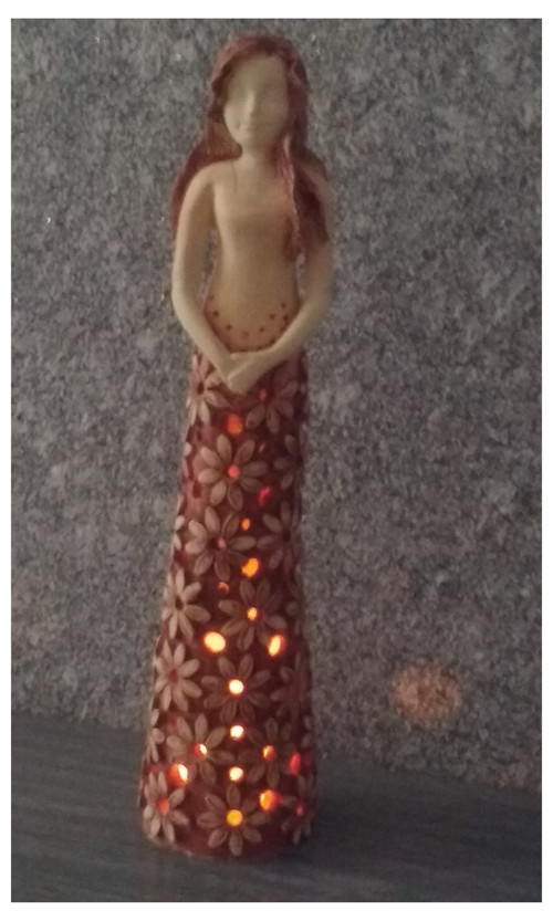 Dívka kytky svítící