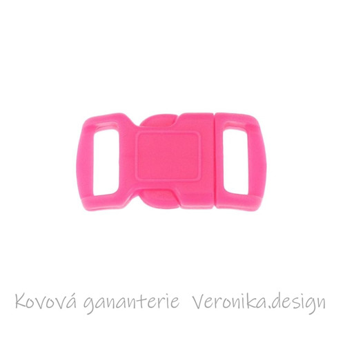 Plastový trojzubec 25 mm oblouček - růžová