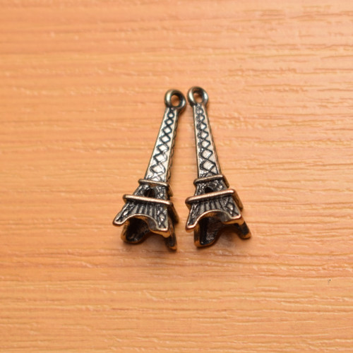 Eiffelovka - gunmetal - 24mm x 8mm - 2 kusy