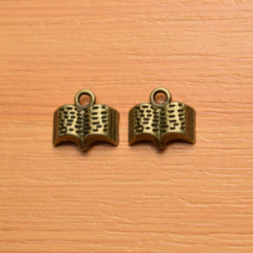 Kniha - starobronz - 11mm x 12mm — foto 1