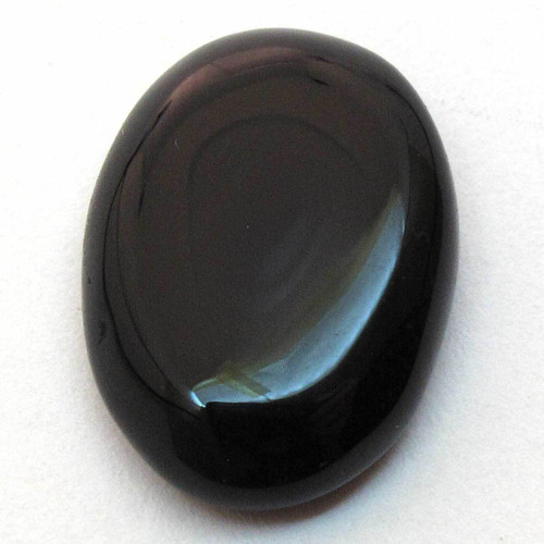 Kabošon černý onyx ovál 18mm