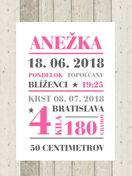 Plakát - dekorace do dětského pokoje