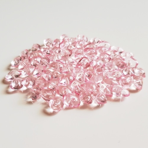 Plastový zlomek, 6x8mm, růžová světlá, 10g