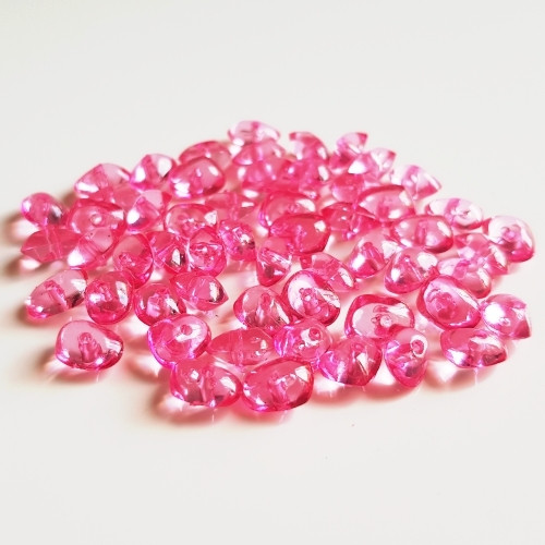 Plastový zlomek, 6x8mm, růžová malina, 10g