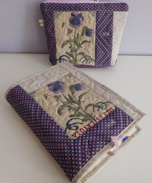 Patchwork - souprava s maceškami — foto 1
