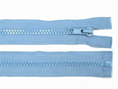 80cm - 5mm KOSTĚNÝ - DĚLITELNÝ zip - sv. modrá