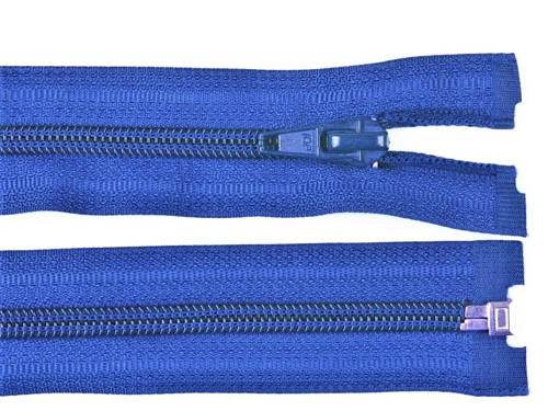 80cm - 5mm SPIRÁLA - DĚLITELNÝ zip - modrá