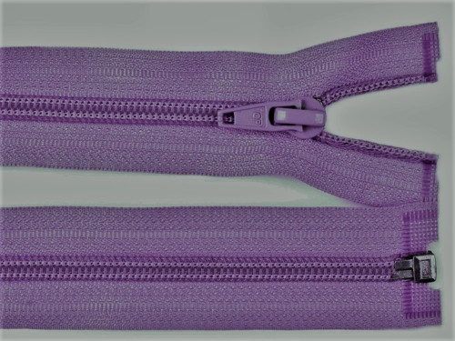 80cm - 5mm SPIRÁLA - DĚLITELNÝ zip - sv. fialová