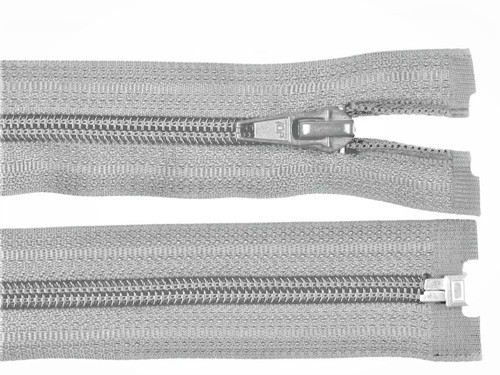 80cm - 5mm SPIRÁLA - DĚLITELNÝ zip - sv. šedá