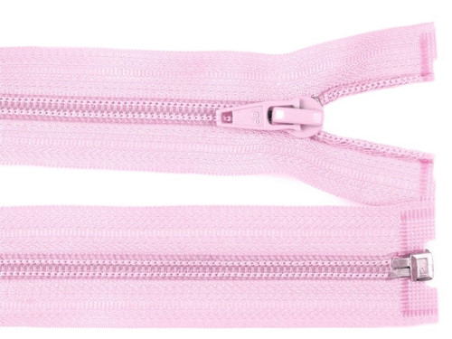 80cm - 5mm SPIRÁLA - DĚLITELNÝ zip - sv. růžová