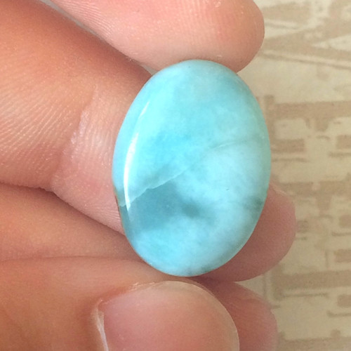 Larimar kabošon ovál/18x13x2,5mm (LA05)
