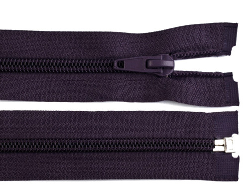 70cm - 5mm SPIRÁLA - DĚLITELNÝ zip - tm. fialová