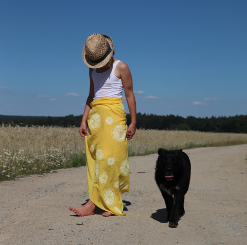 Plážový šátek/citrus — foto 1