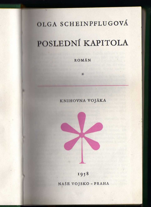 Poslední kapitola Olga Scheinpflugová