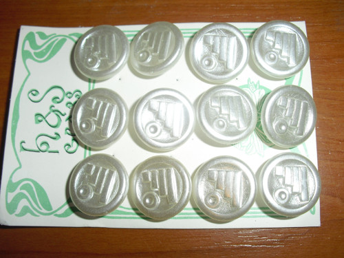 12x starožitné SKLENĚNÉ knoflíky, voskované