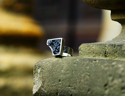 Nerezový prsten .." Black star " — foto 1