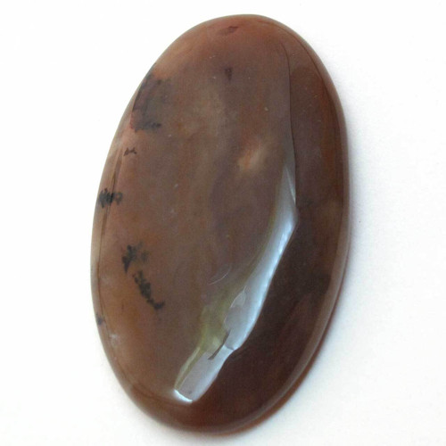 Kabošon medový dendritický achát ovál 38mm