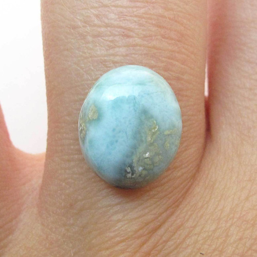 Kabošon larimar ovál 11,9mm — foto 1