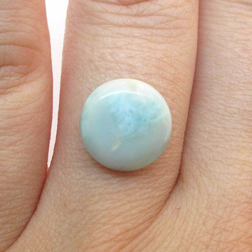 Kabošon larimar kruh 11,1mm — foto 1