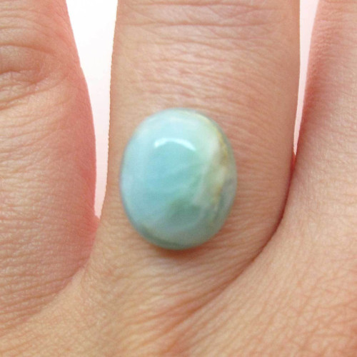 Kabošon larimar ovál 12,1mm REZERVACE — foto 1