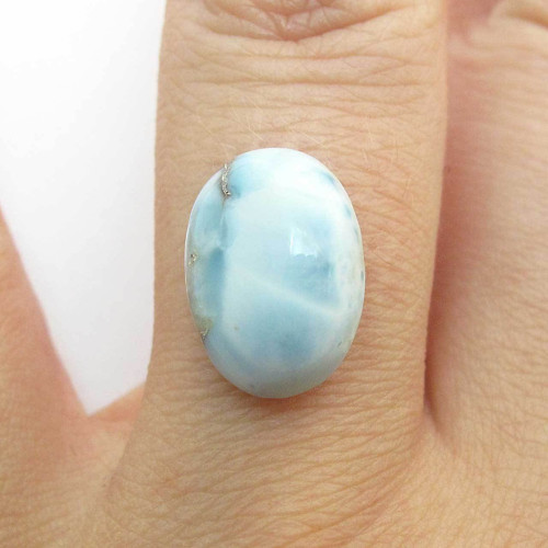 Kabošon larimar ovál 13,6mm — foto 1