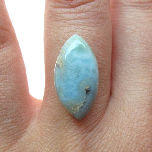 Kabošon larimar slza 21,2mm — foto 1