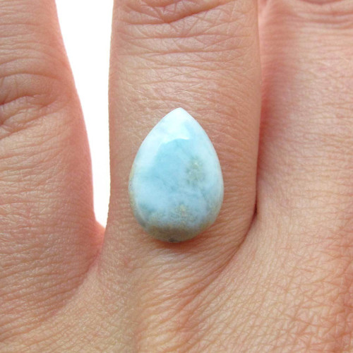Kabošon larimar kapka 13,9mm — foto 1