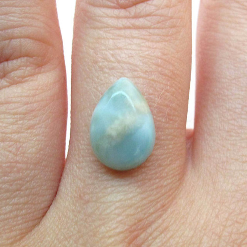 Kabošon larimar kapka 12,1mm — foto 1