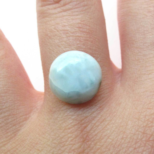 Kabošon larimar kruh 12,0mm — foto 1