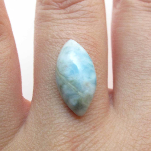 Kabošon larimar slza 16,2mm — foto 1
