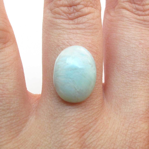Kabošon larimar ovál 14,9mm — foto 1
