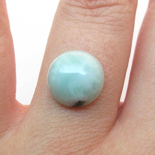 Kabošon larimar kruh 11,0mm — foto 1