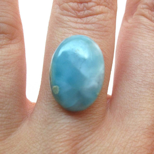 Kabošon larimar ovál 17,9mm REZERVACE — foto 1
